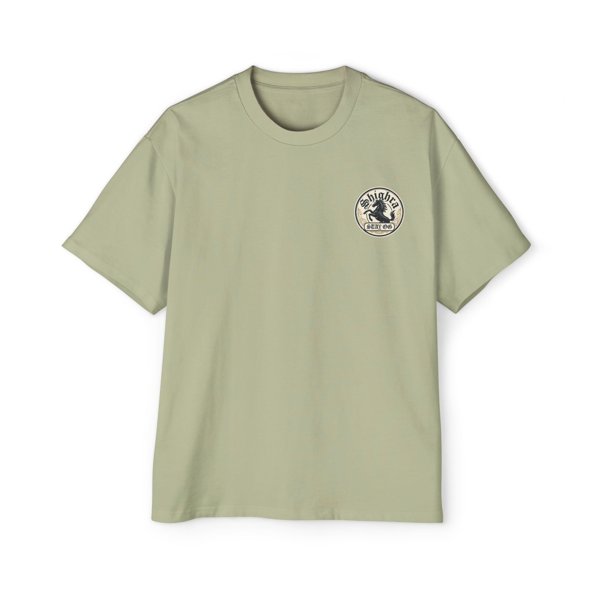 Men's Oversized Tee - Vintage Style 'Pinewood Garage' Chest Logo