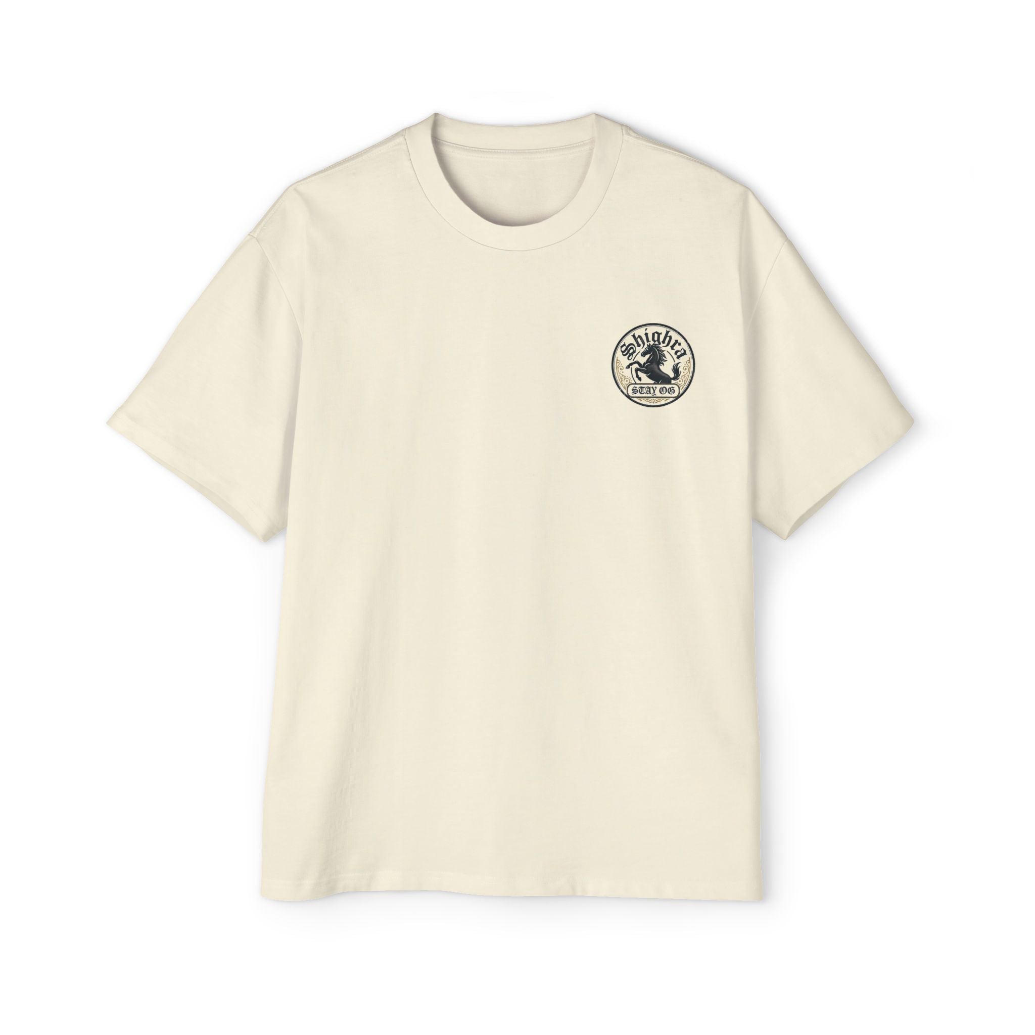 Men's Oversized Tee - Vintage Style 'Pinewood Garage' Chest Logo