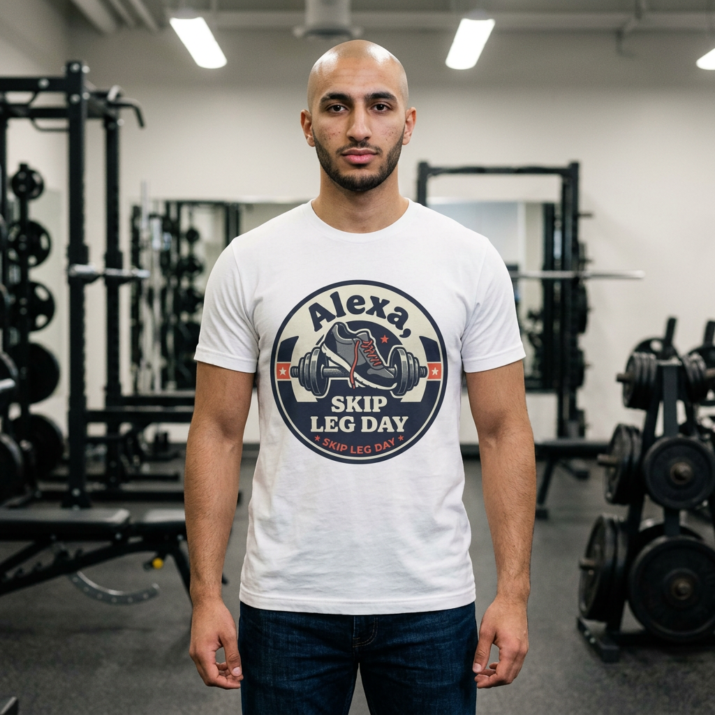 Clean Fit Tee - 'Alexa Skip Leg Day'