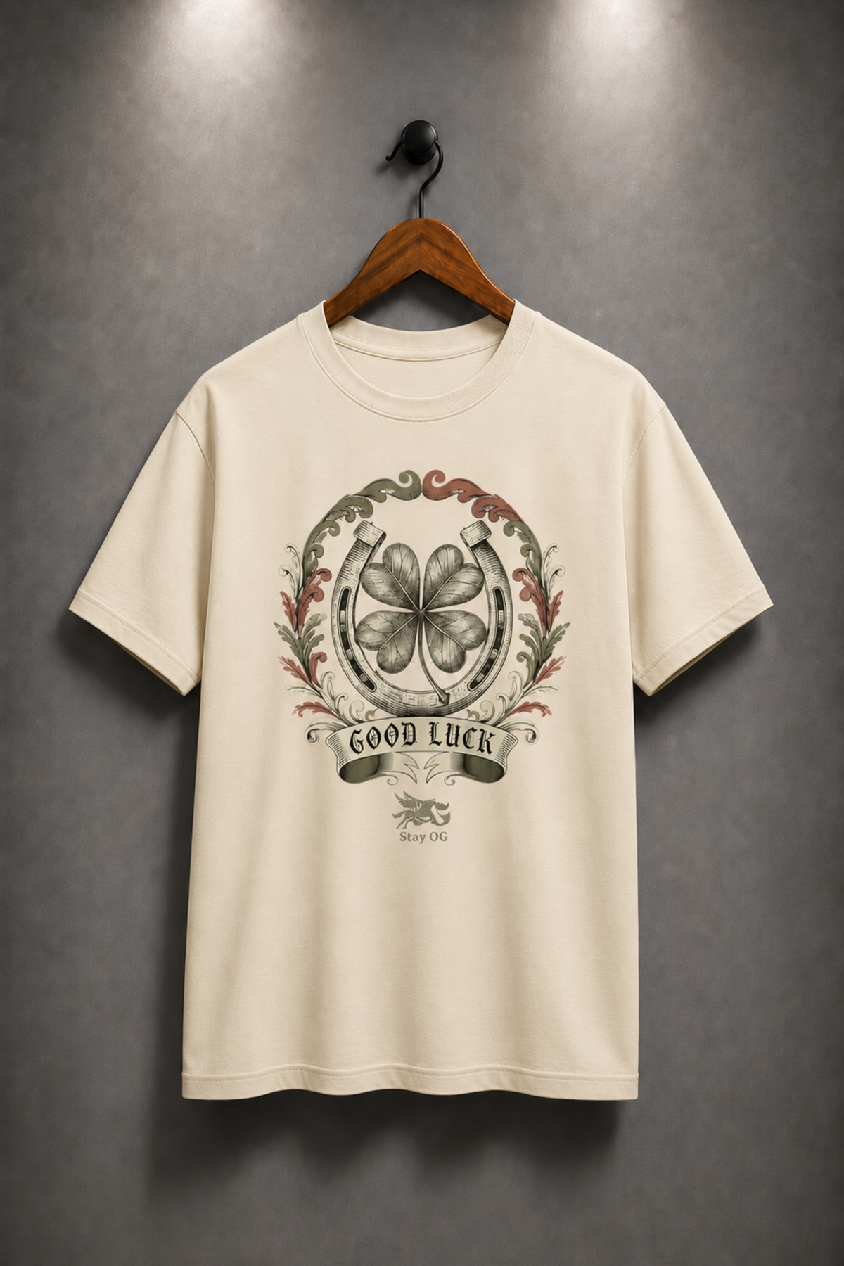 "Good Luck" Vintage Crest Tee