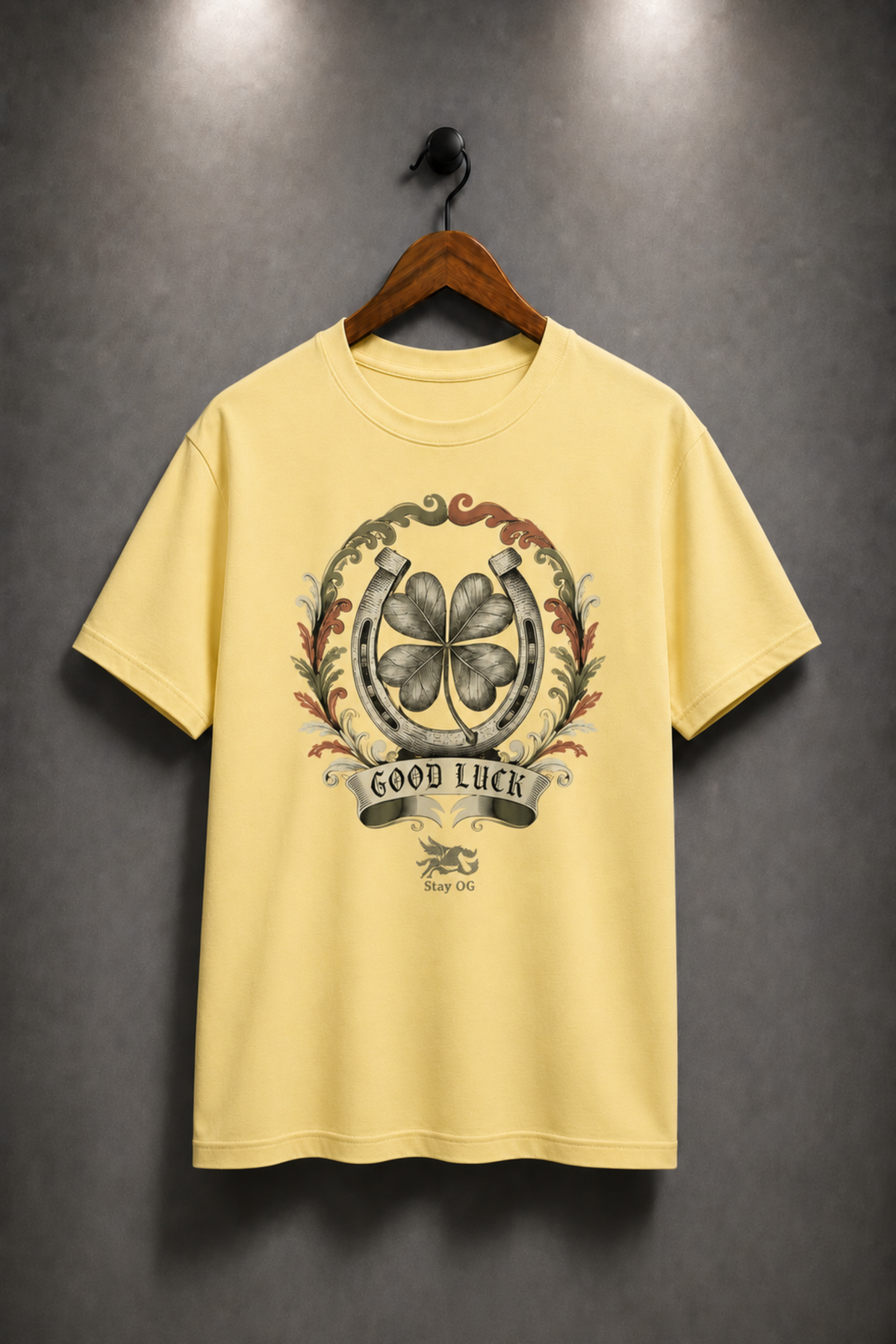 "Good Luck" Vintage Crest Tee
