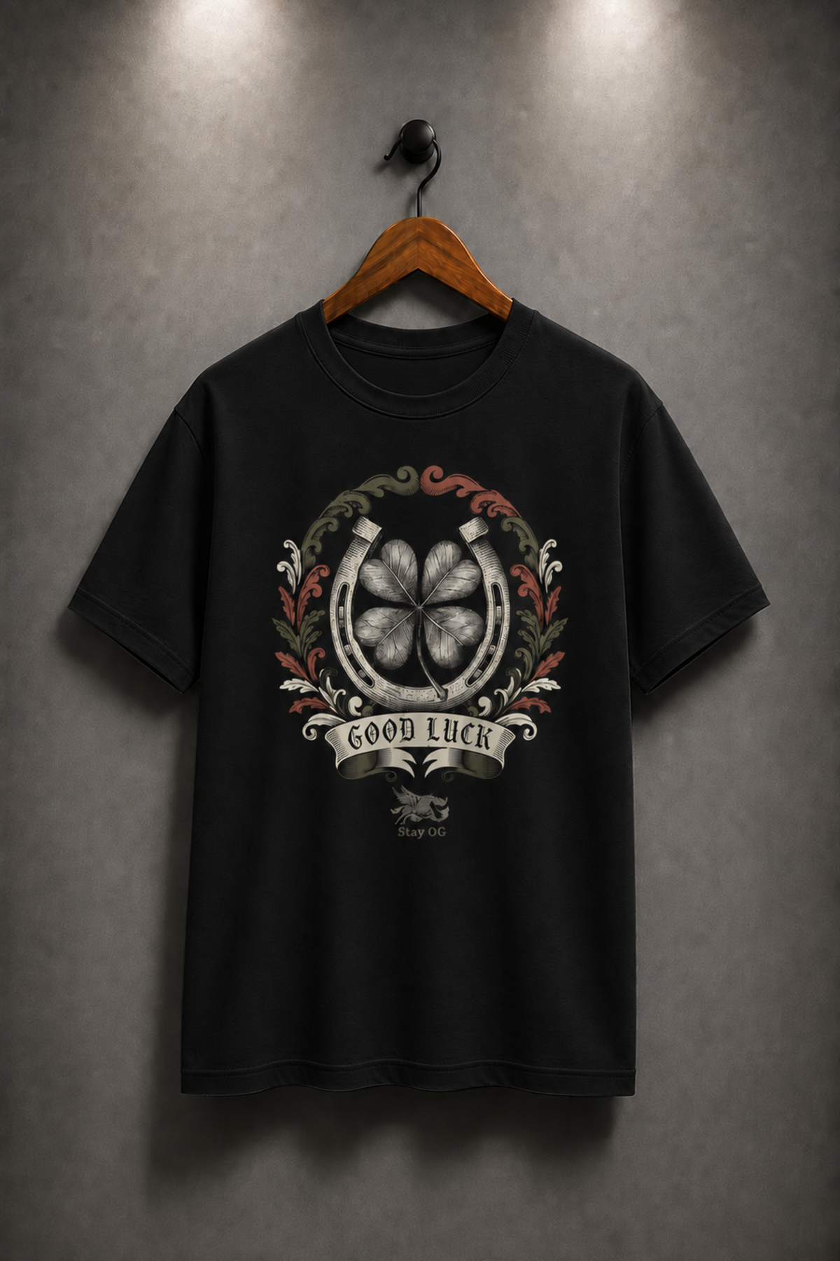 "Good Luck" Vintage Crest Tee
