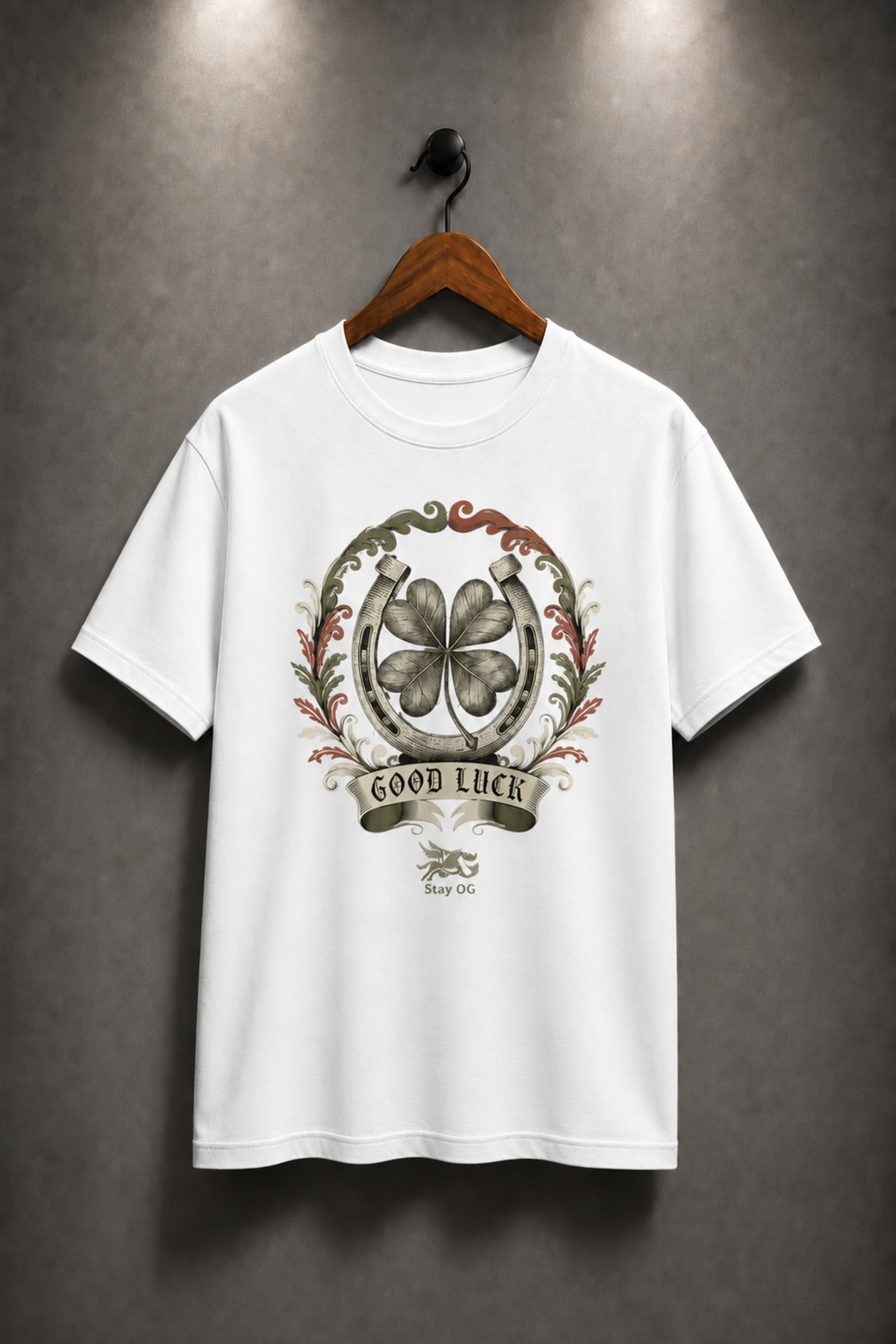 "Good Luck" Vintage Crest Tee