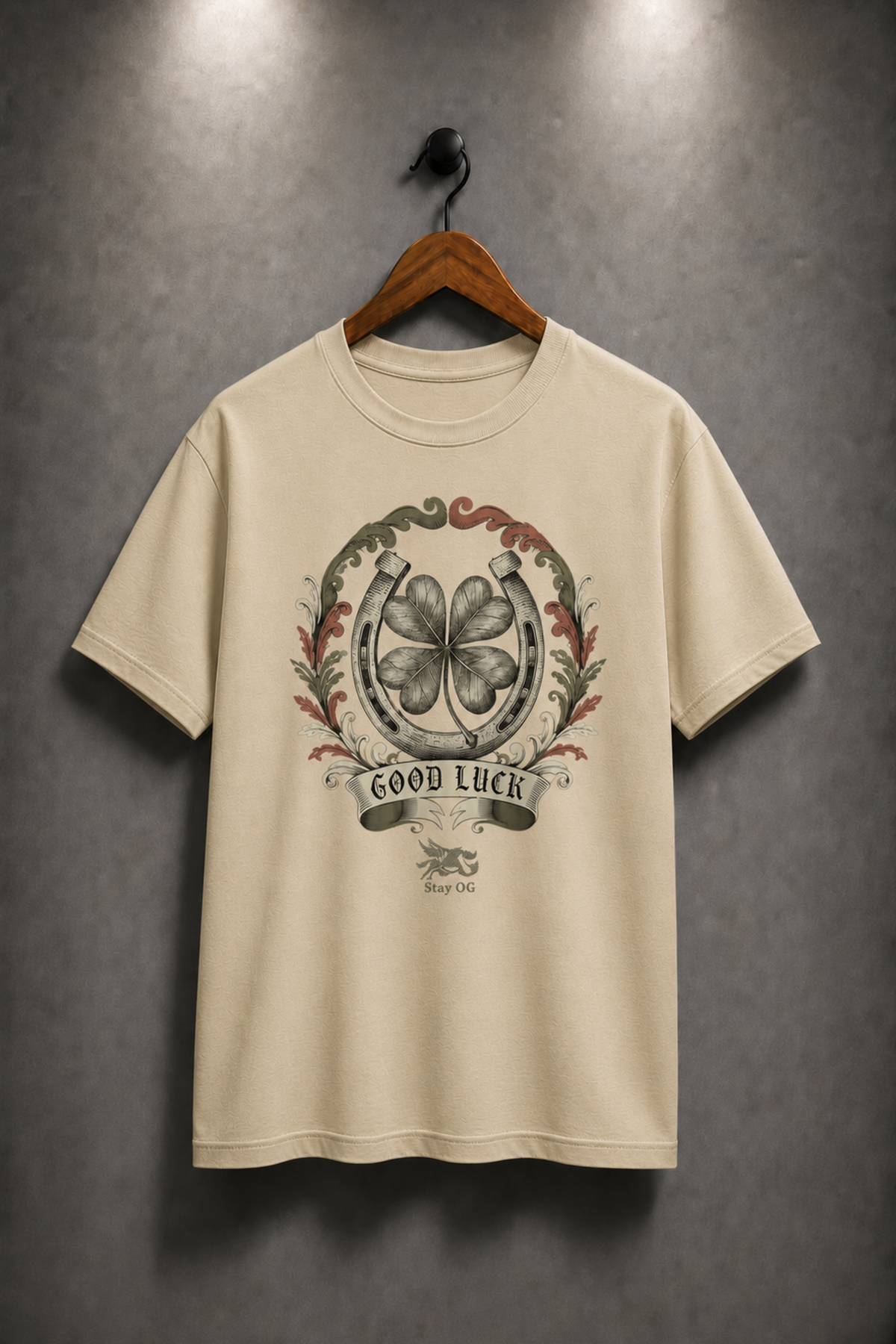 "Good Luck" Vintage Crest Tee