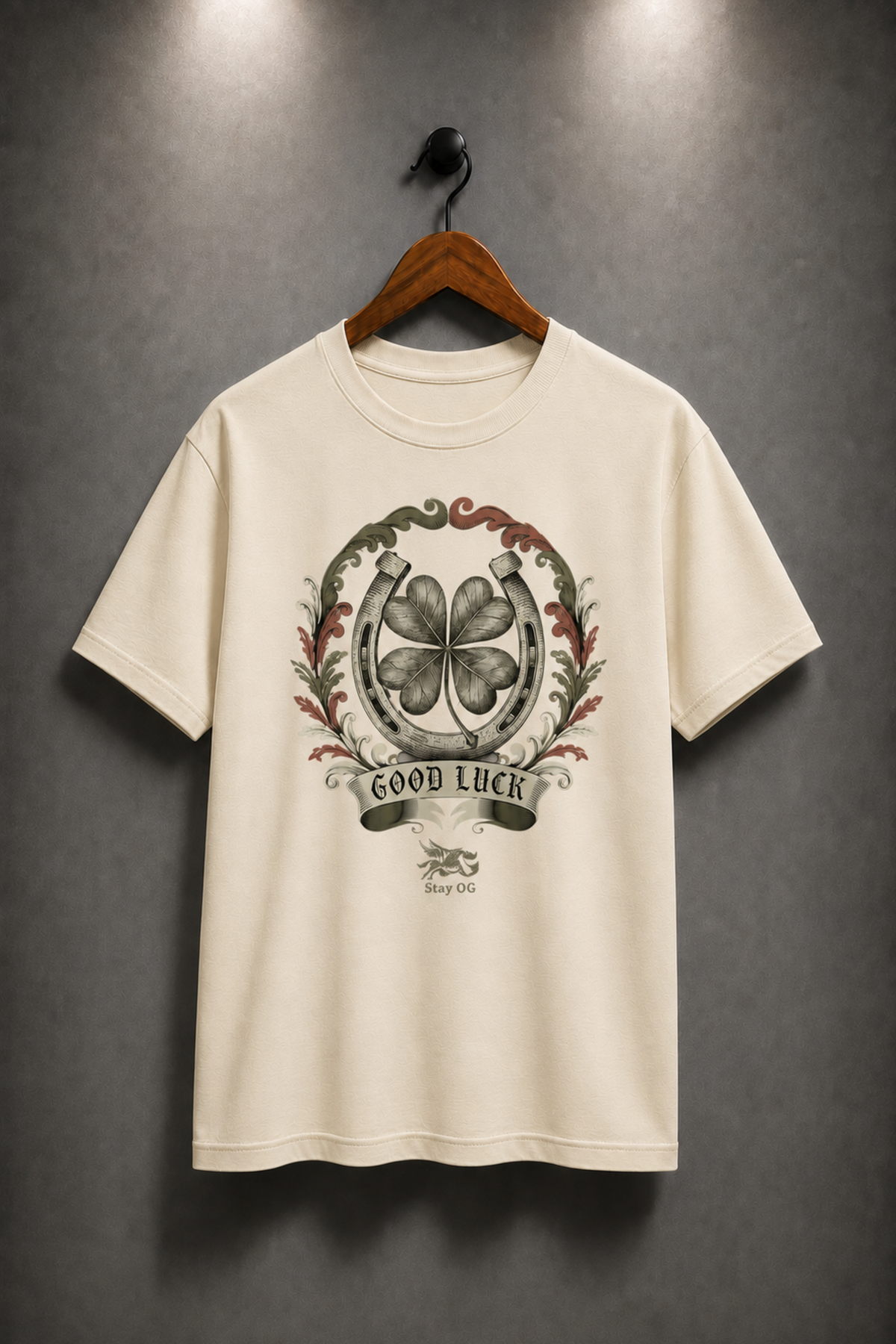 "Good Luck" Vintage Crest Tee