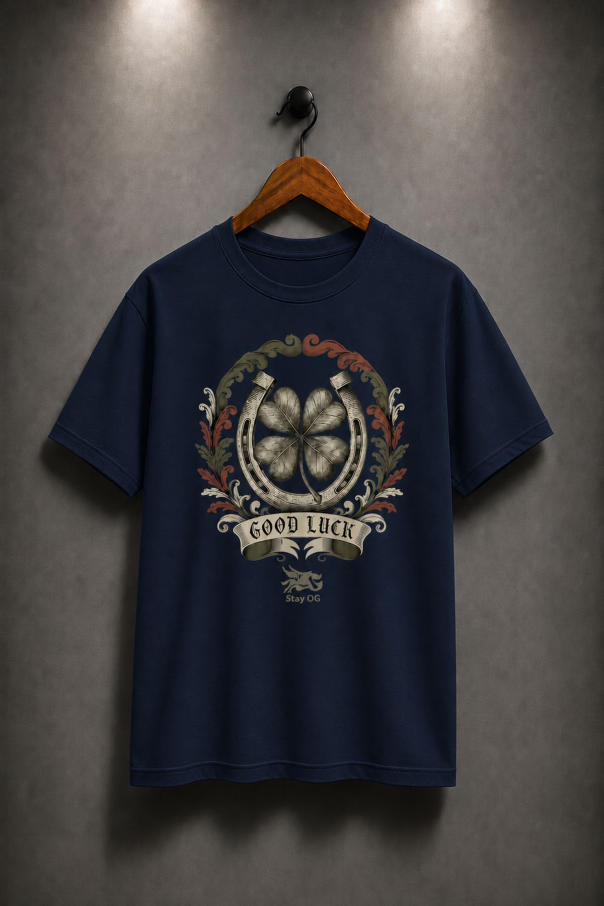 "Good Luck" Vintage Crest Tee
