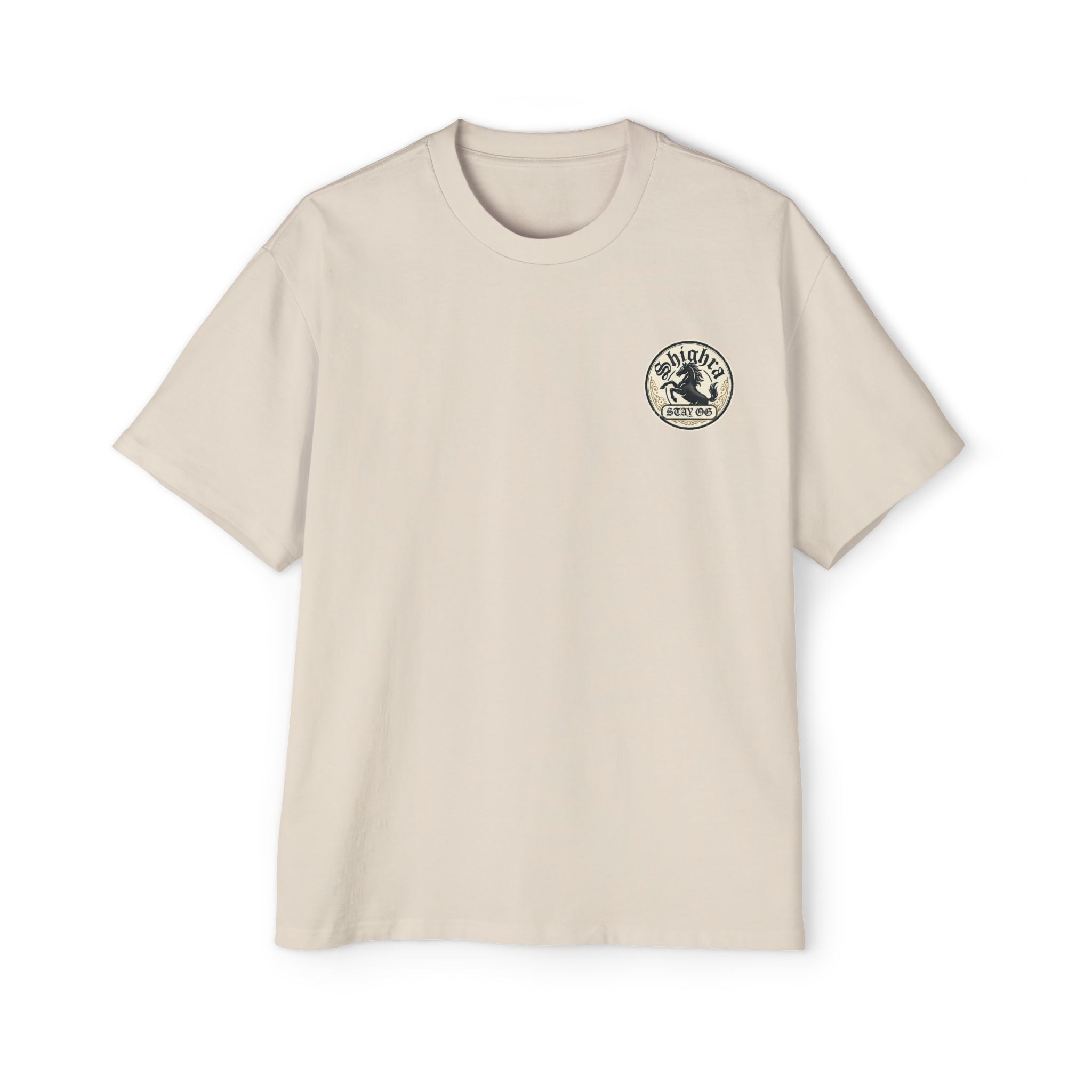 Men's Oversized Tee - Vintage Style 'Pinewood Garage' Chest Logo