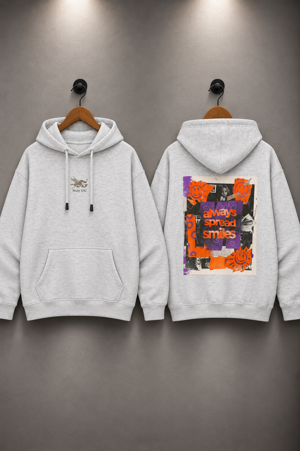 Kangaroo Pocket Hoodie - 'Always Spread Smiles'