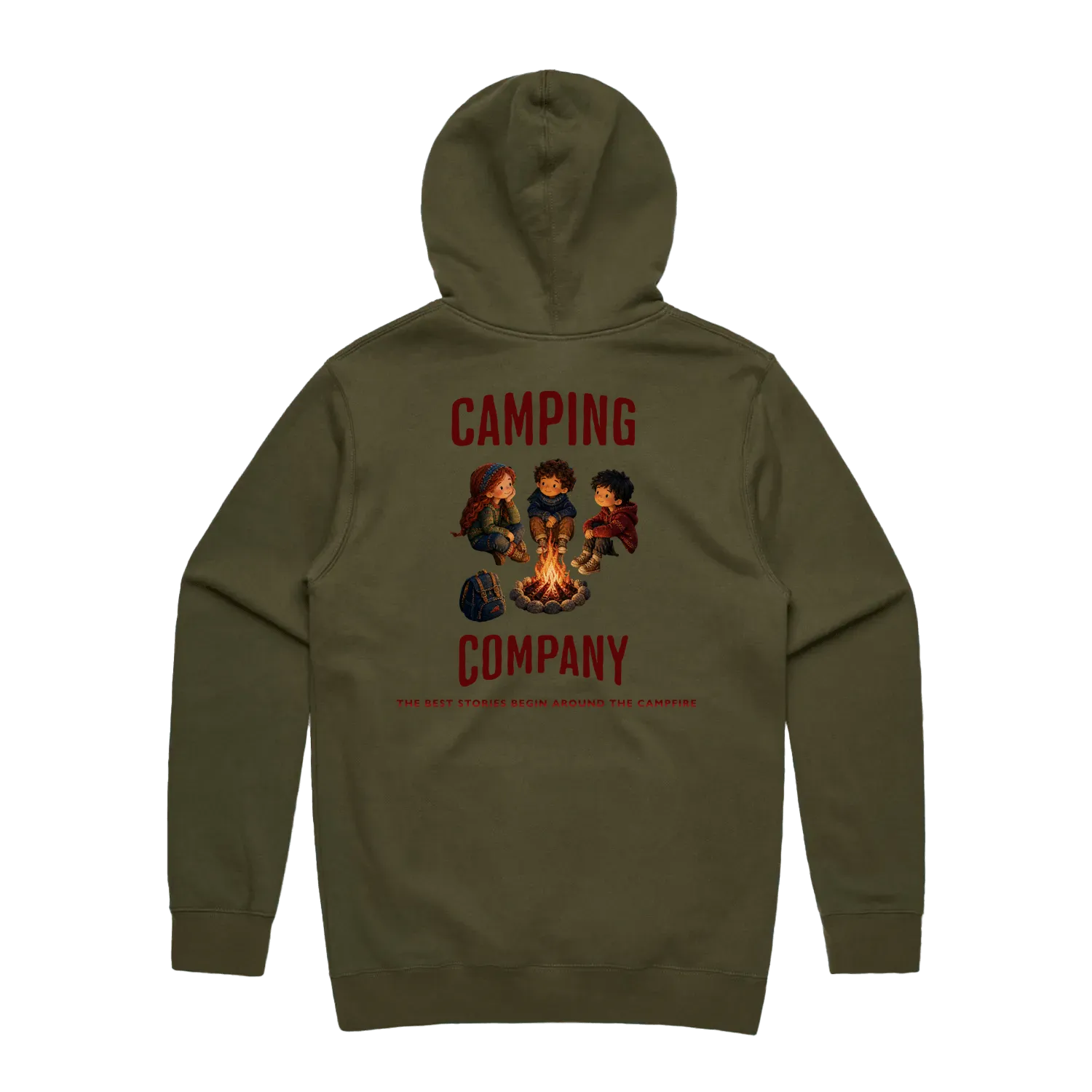 Men's Stencil Hoodie - Camping Edition