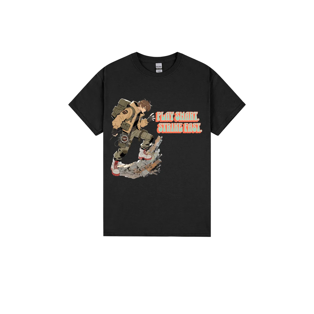 Black front flat lay