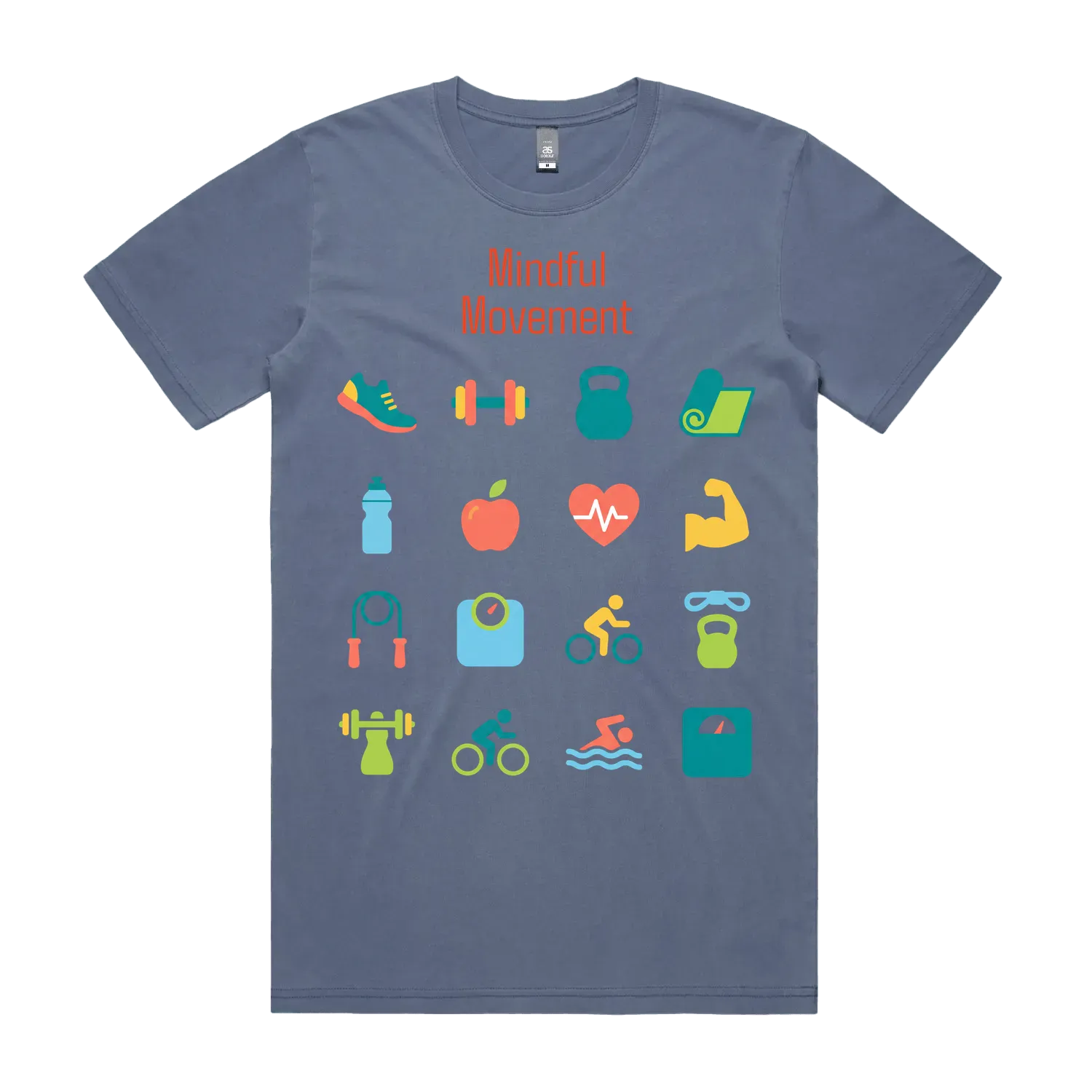 Faded Blue front flat lay