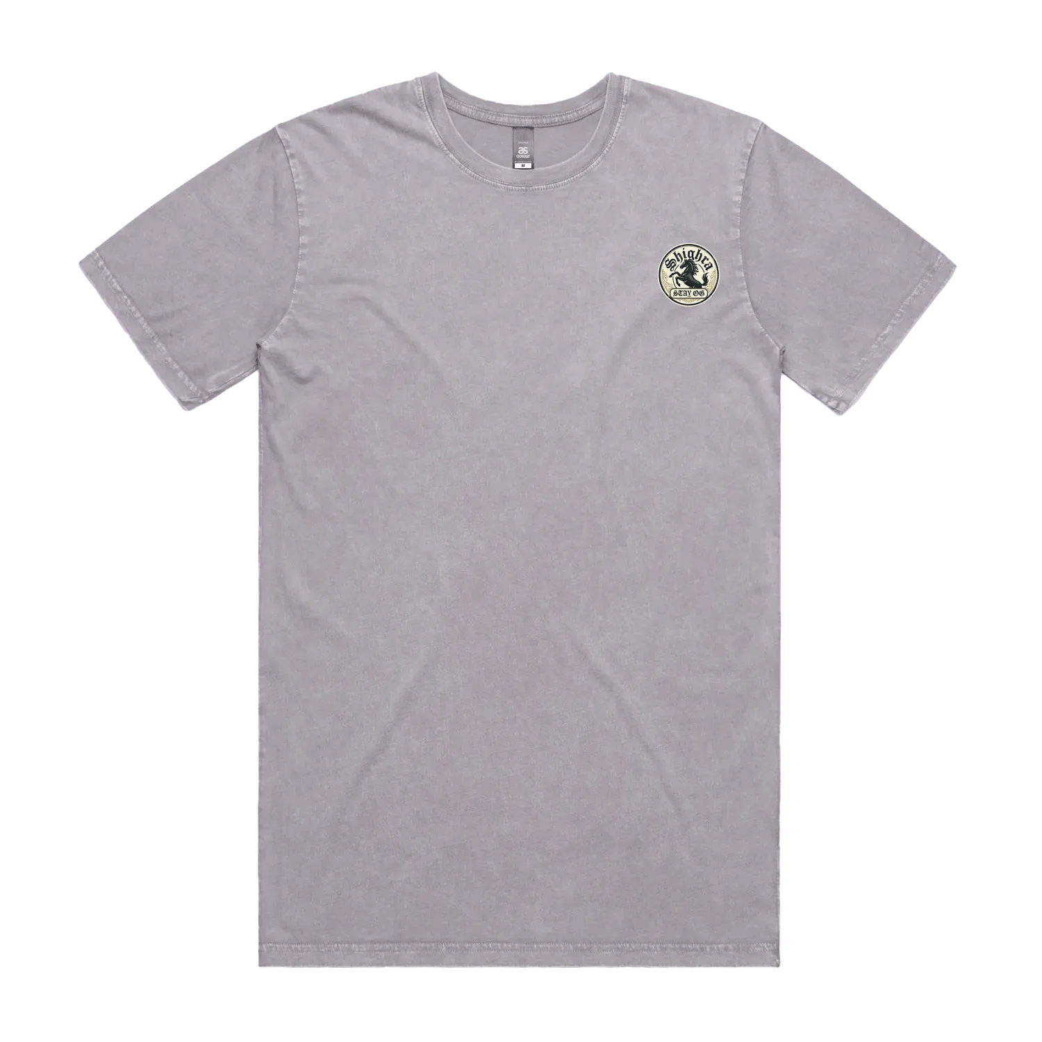 Mens Staple Stone Wash T-Shirt - 'Shighra' Chest Logo