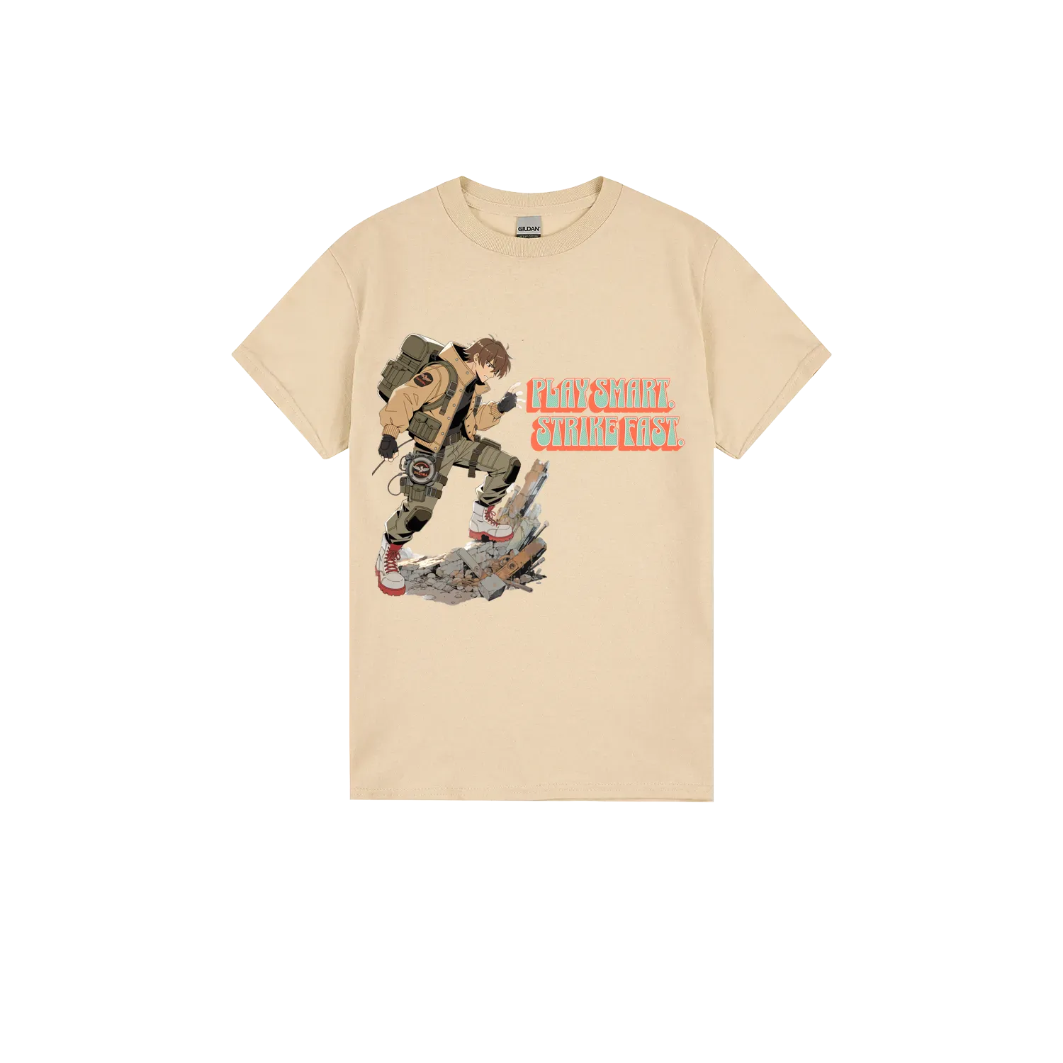 Sand front flat lay