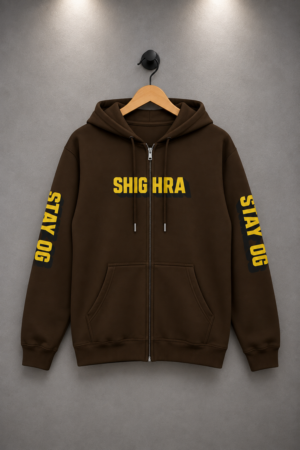 Shighra - Stay OG Sleeves - Adult Zip Hoodie