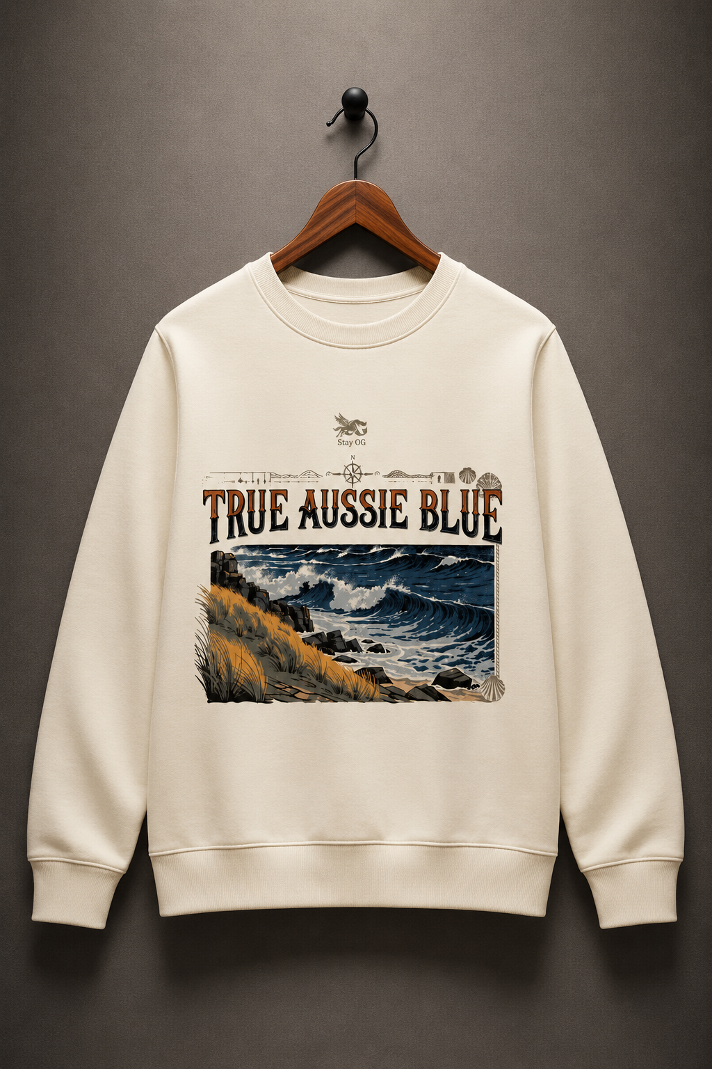 Coastal Vibes Jumper - True Aussie Blue