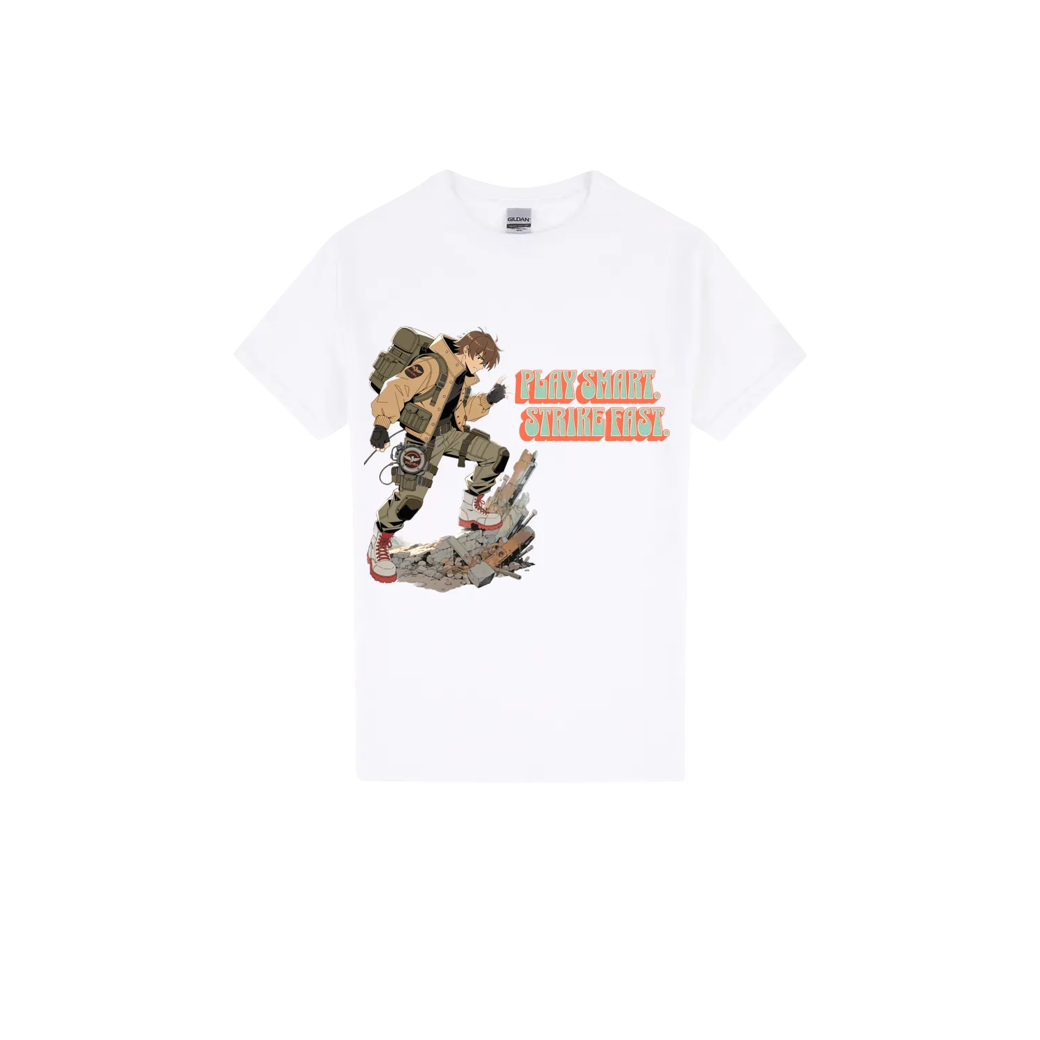 White front flat lay