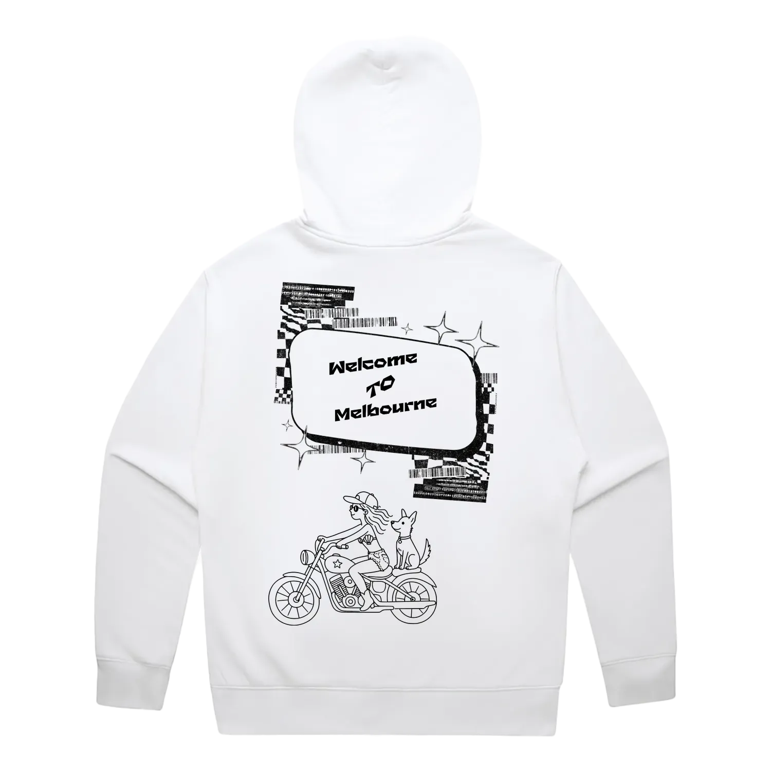 White back flat lay