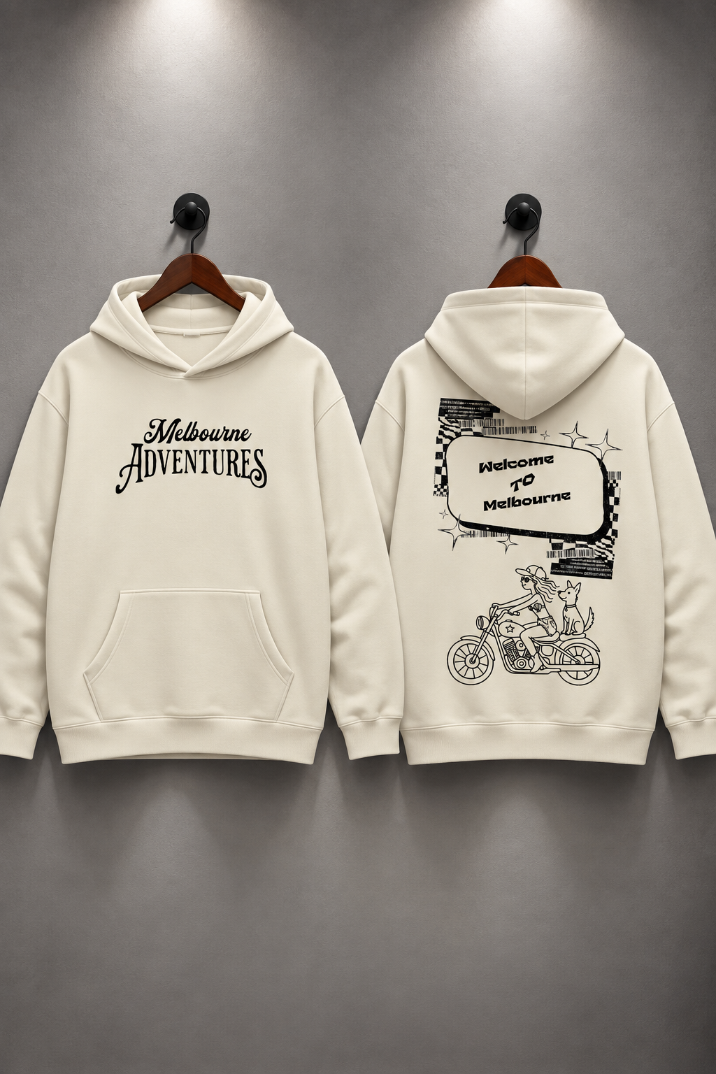 Mens Relax Hoodie - 'Melbourne Adventures'