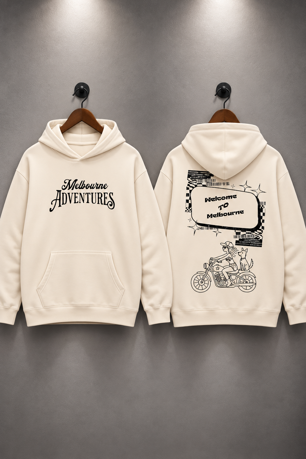 Mens Relax Hoodie - 'Melbourne Adventures'