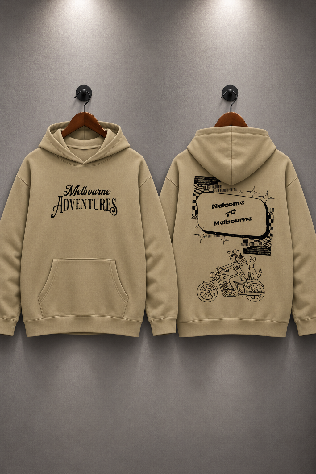 Mens Relax Hoodie - 'Melbourne Adventures'