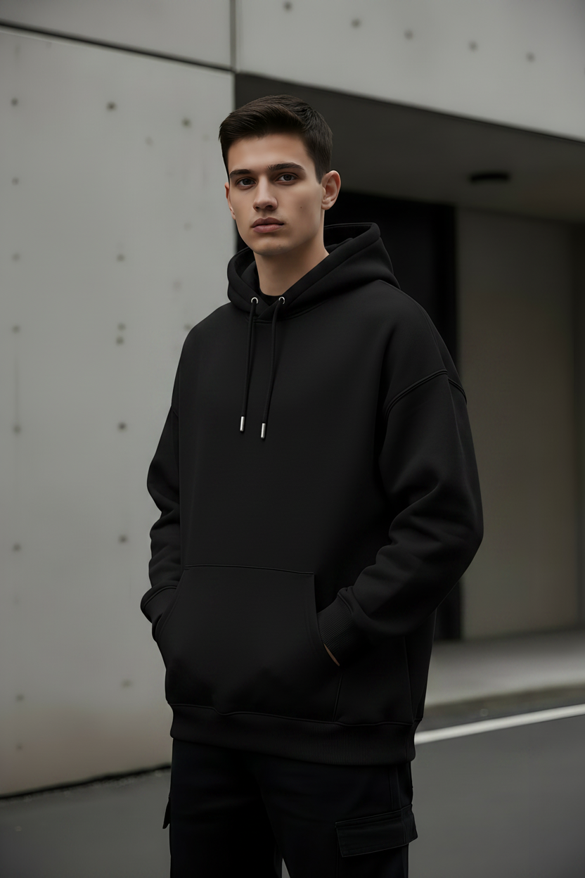 Black Hoodie Front - 2:3