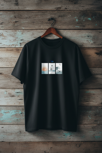 Black Oversized Tee - Driftwood