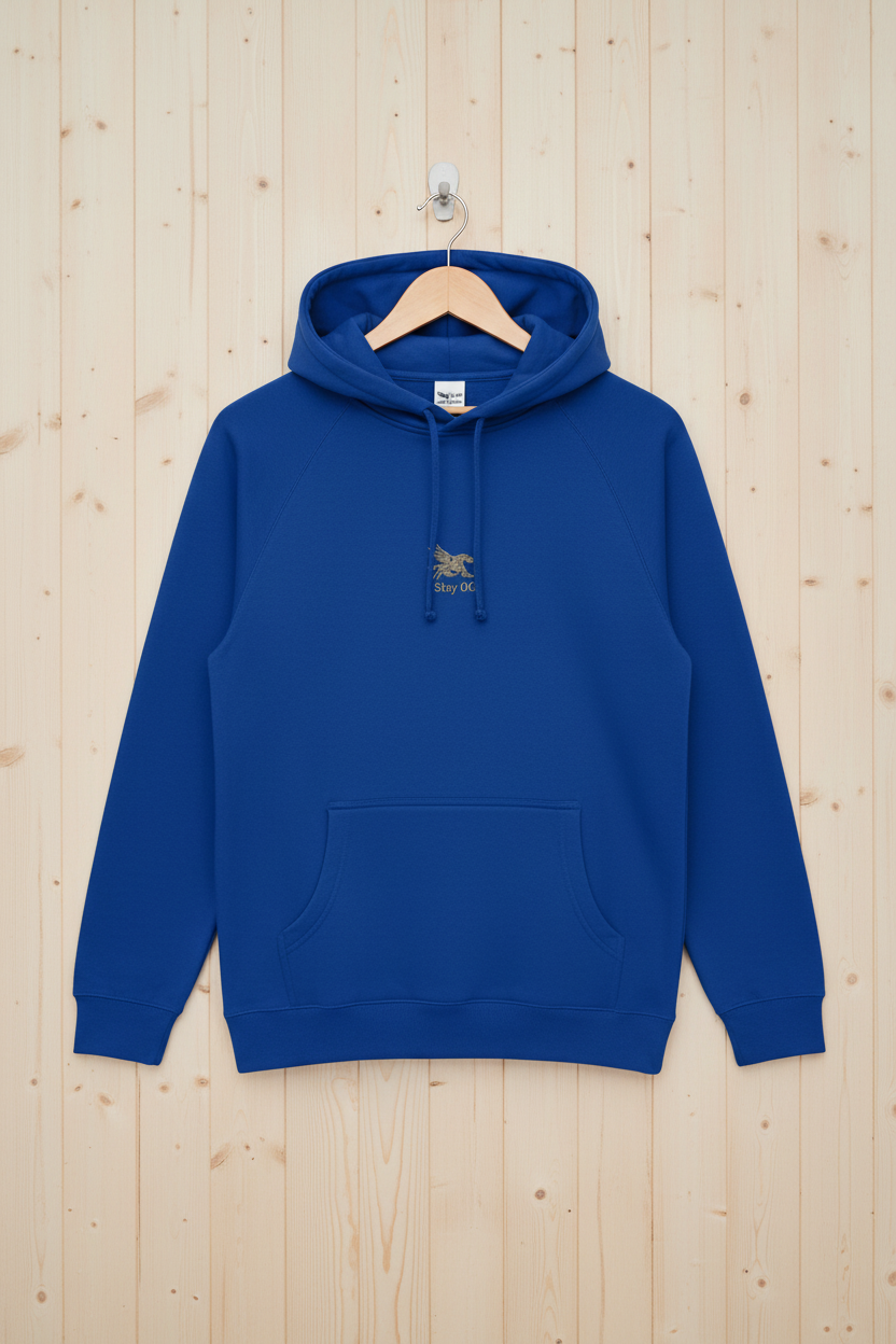 Bright Royal Hoodie - Wooden Hanger