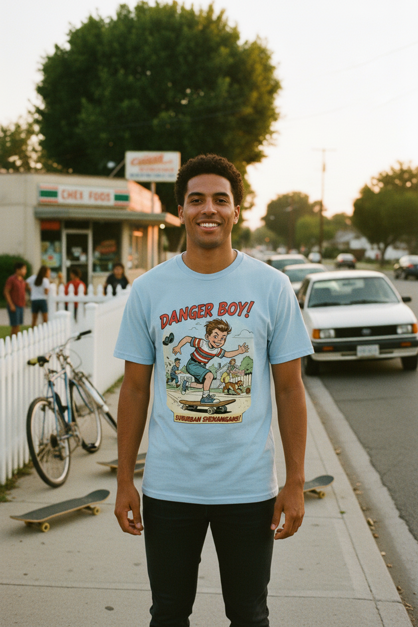 Danger Boy – Light Blue – 80s Suburban