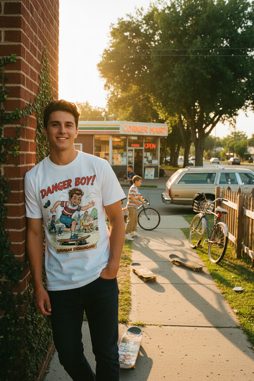 Danger Boy – White – 80s Suburban