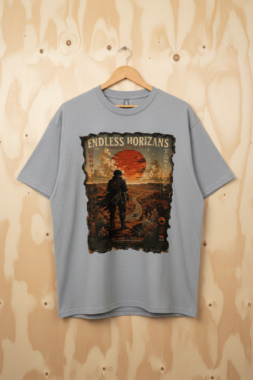 Endless Horizans — Grey Marle on Light Wood
