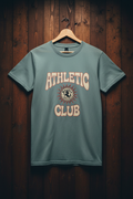 Faded Slate Tee on Dark Wood