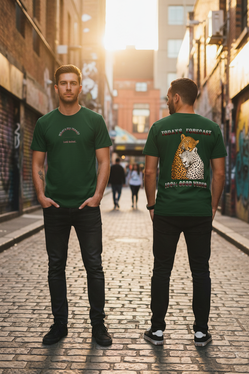 Forest Green Tee — Melbourne Laneway Mockup