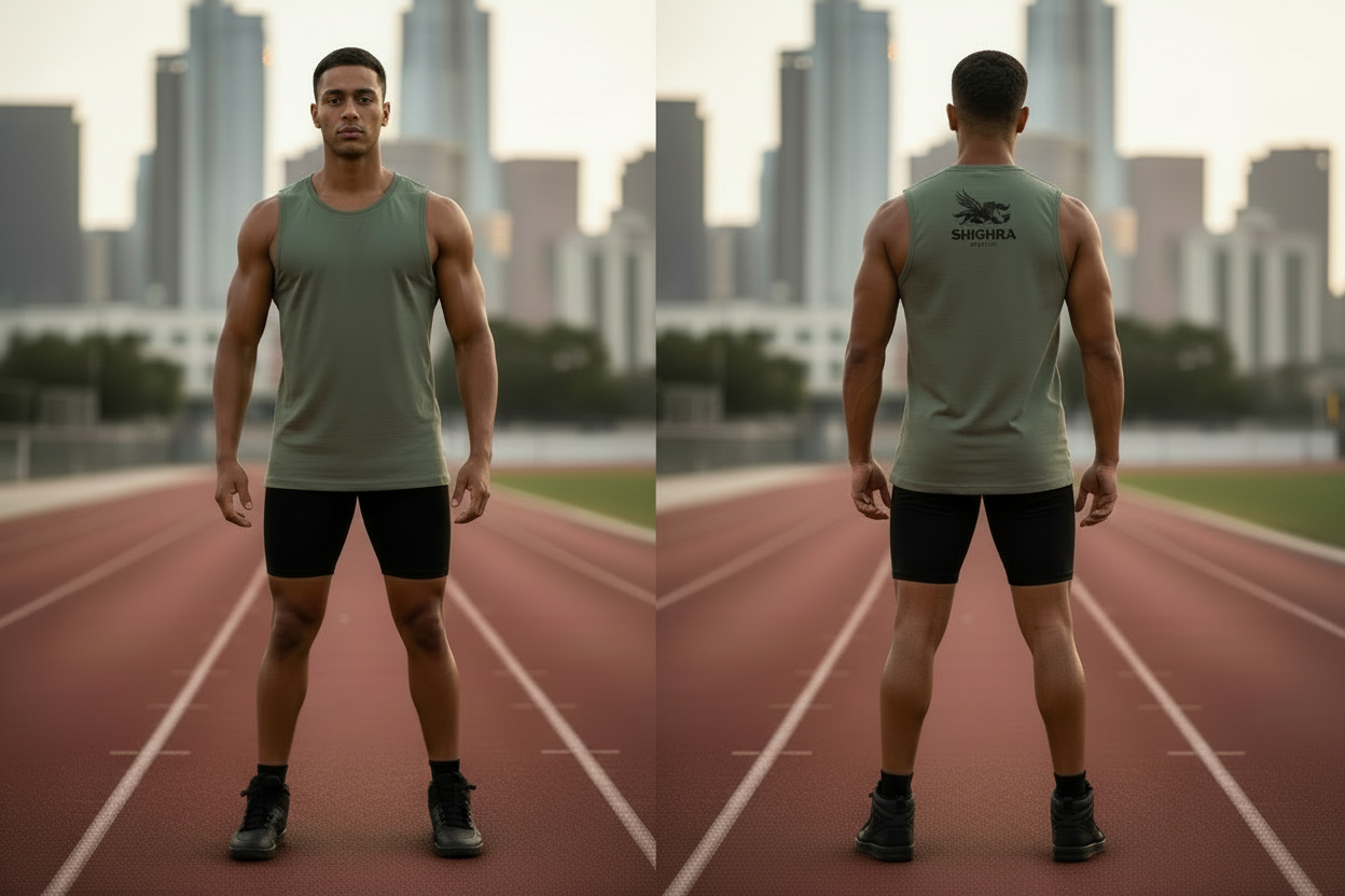 Front & Back Model Clear Shighra Text