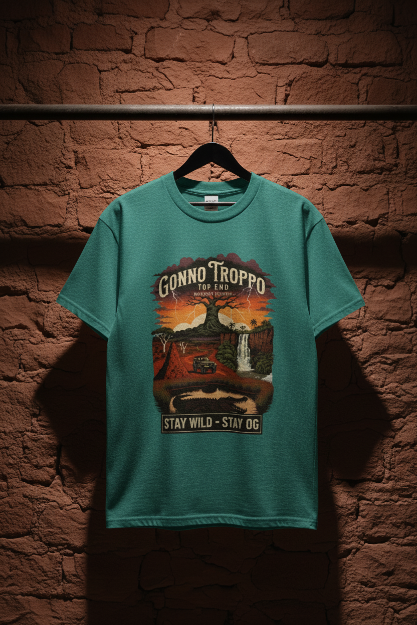 Gonno Troppo — Antique Jade on Red Rock