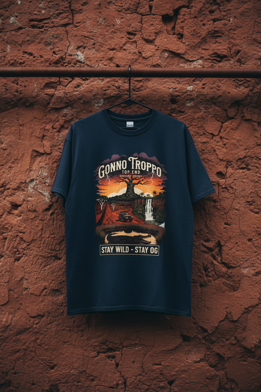 Gonno Troppo — Navy on Red Rock
