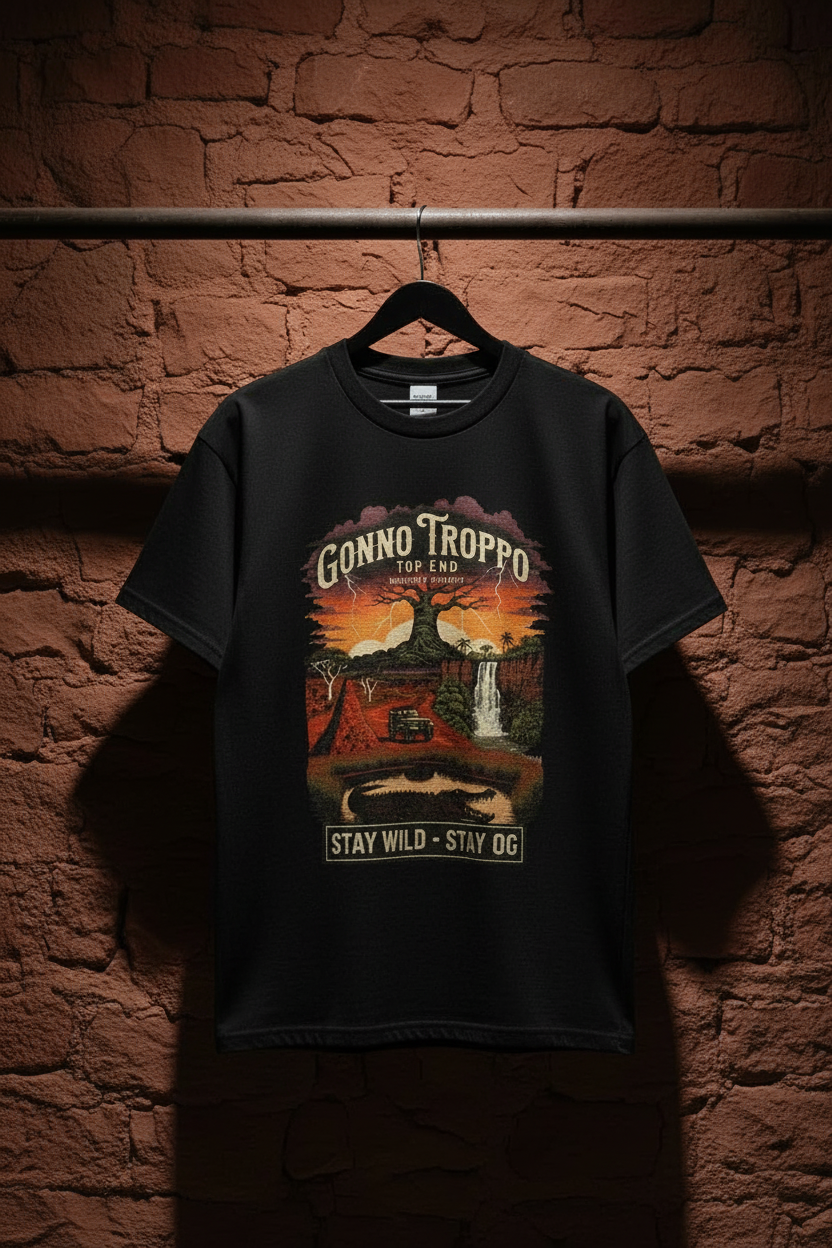 Gonno Troppo — Sport Grey on Red Rock