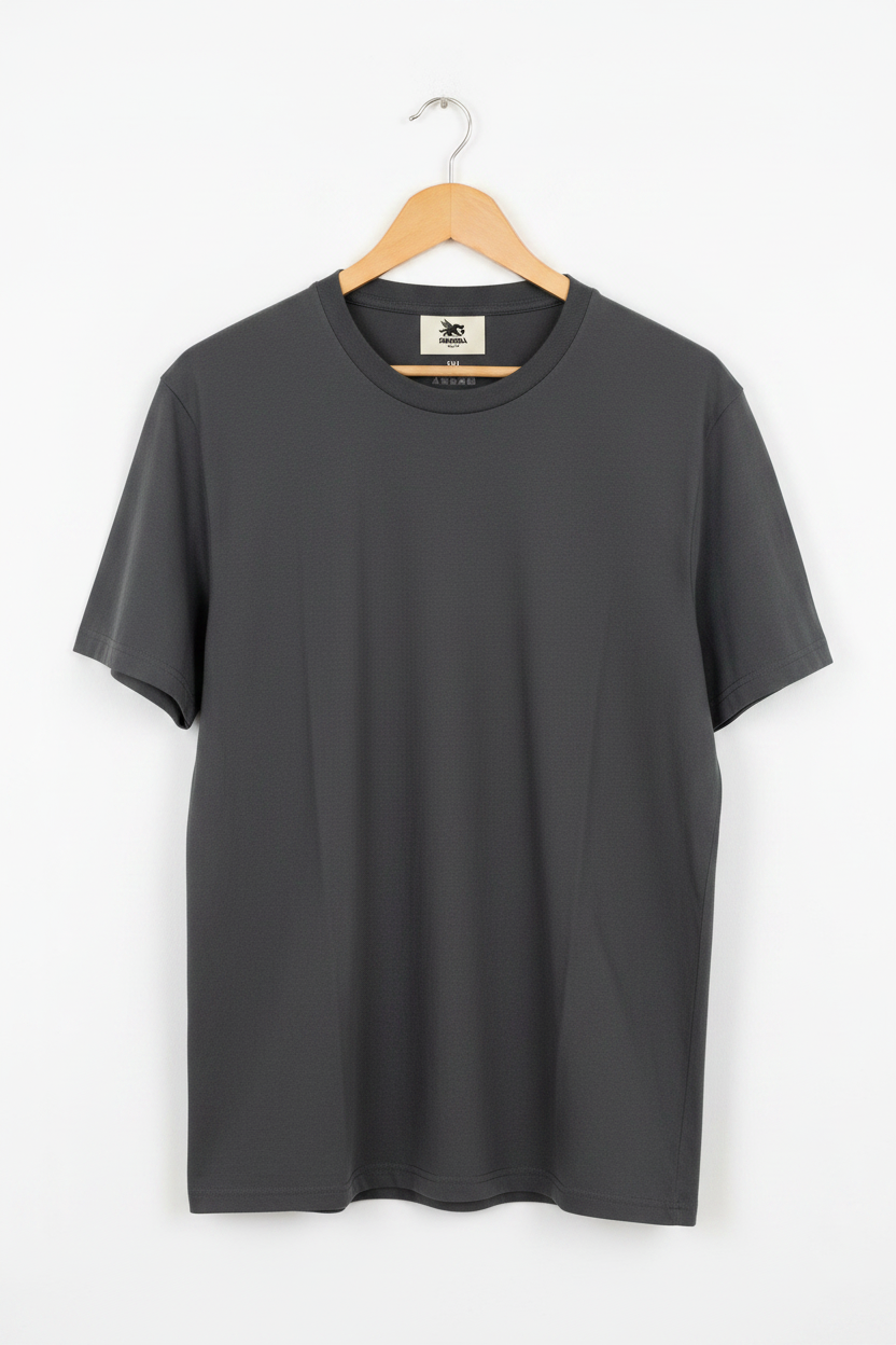 Heavy Cotton Tee — Charcoal — Neck Label Retry