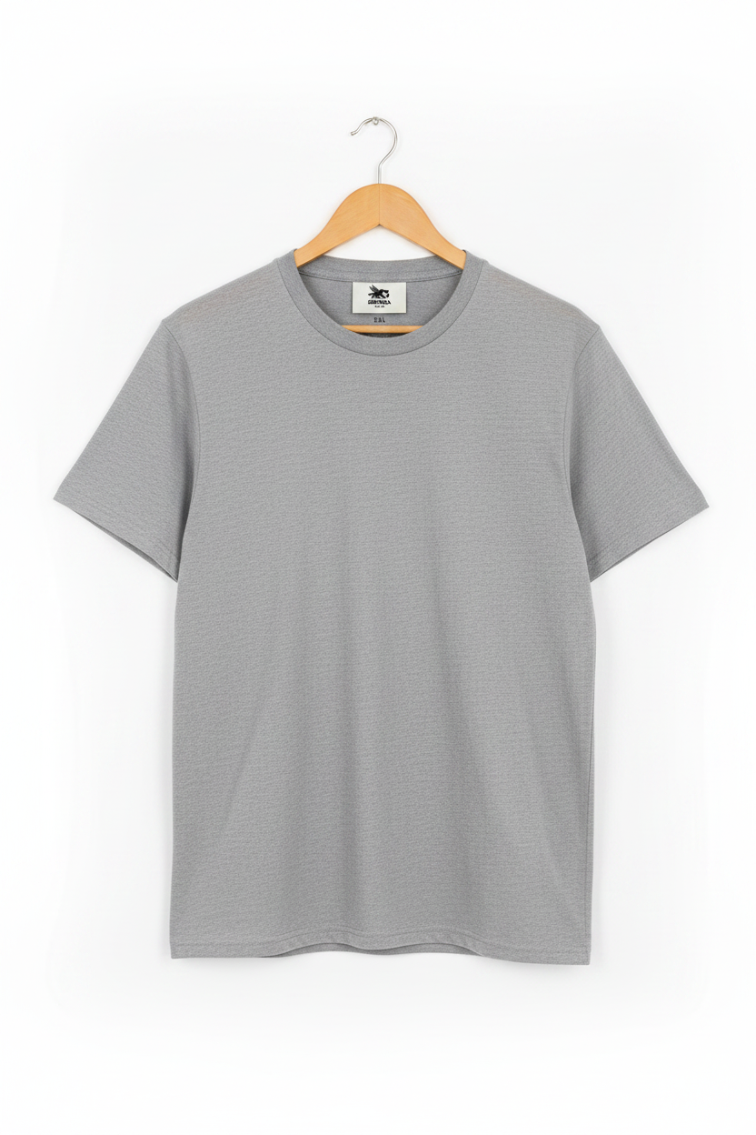 Heavy Cotton Tee — Sport Grey — White Studio