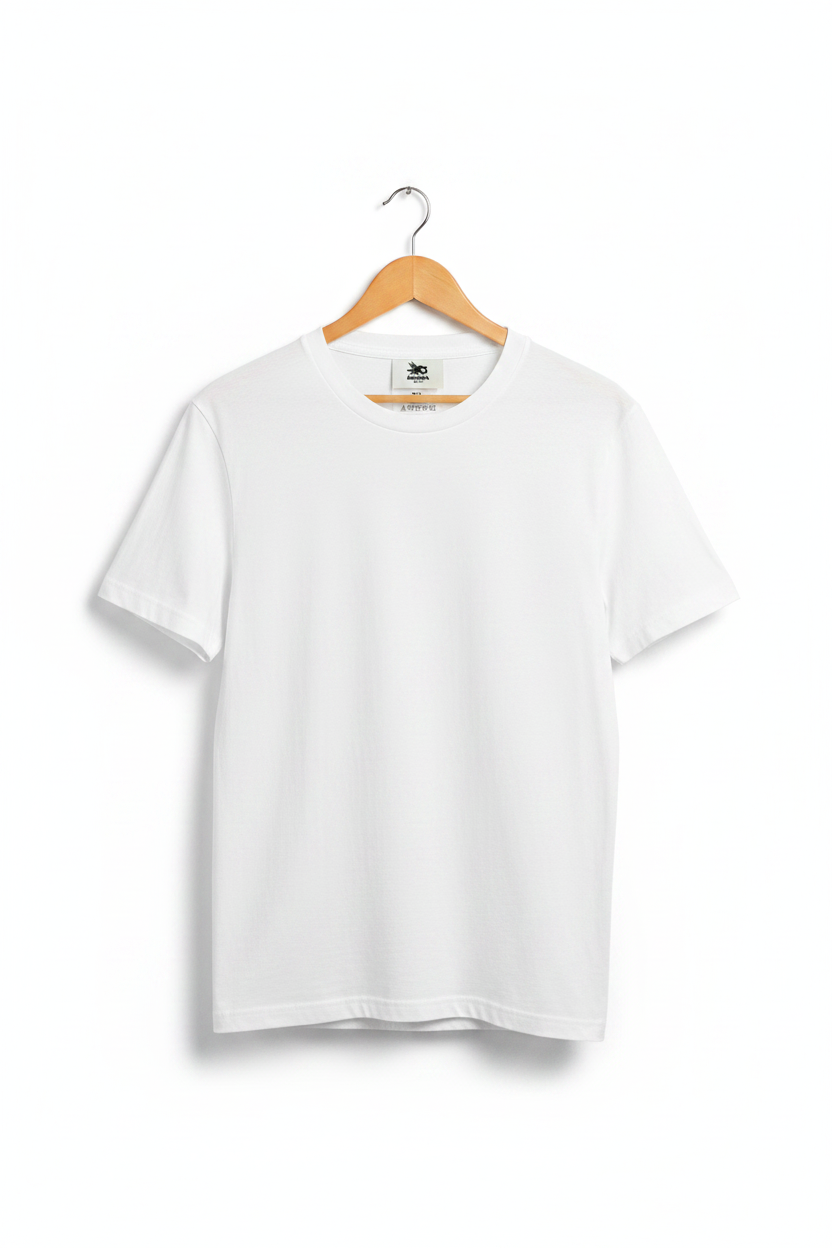 Heavy Cotton Tee — White — White Studio