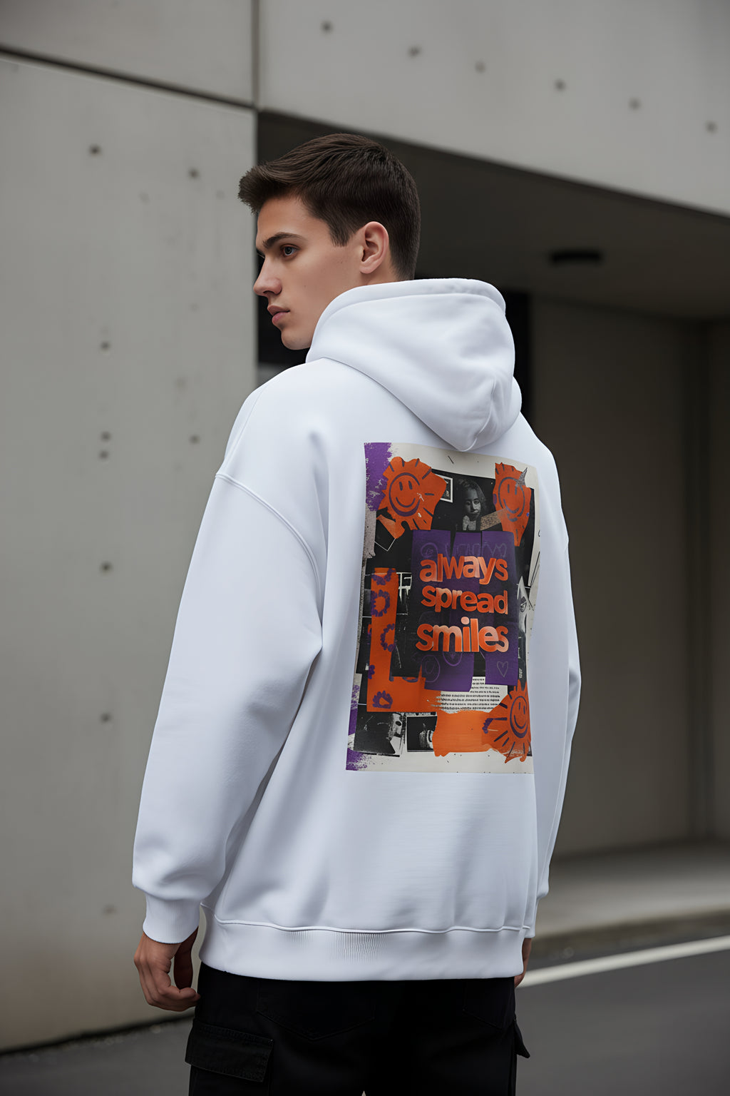 Kangaroo Pocket Hoodie - 'Always Spread Smiles'