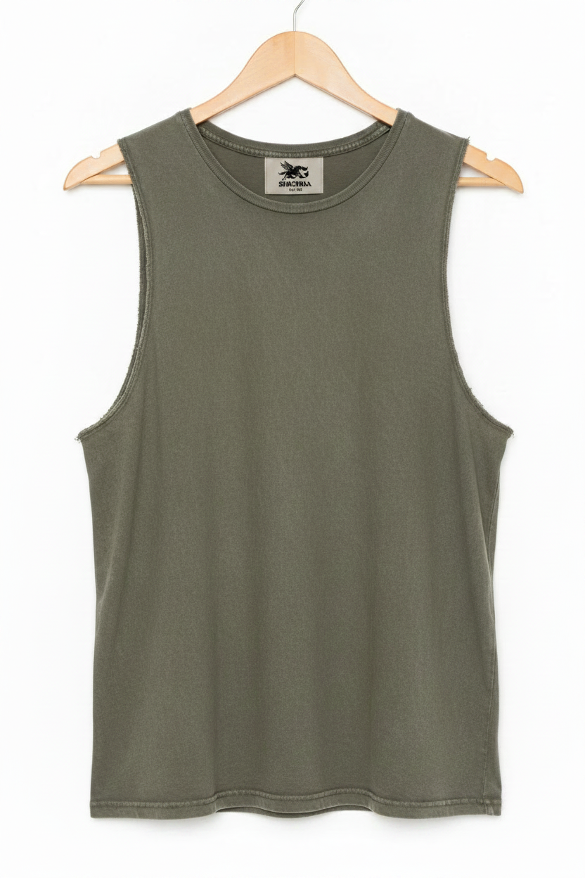 Moss Green Tank Full Mockup