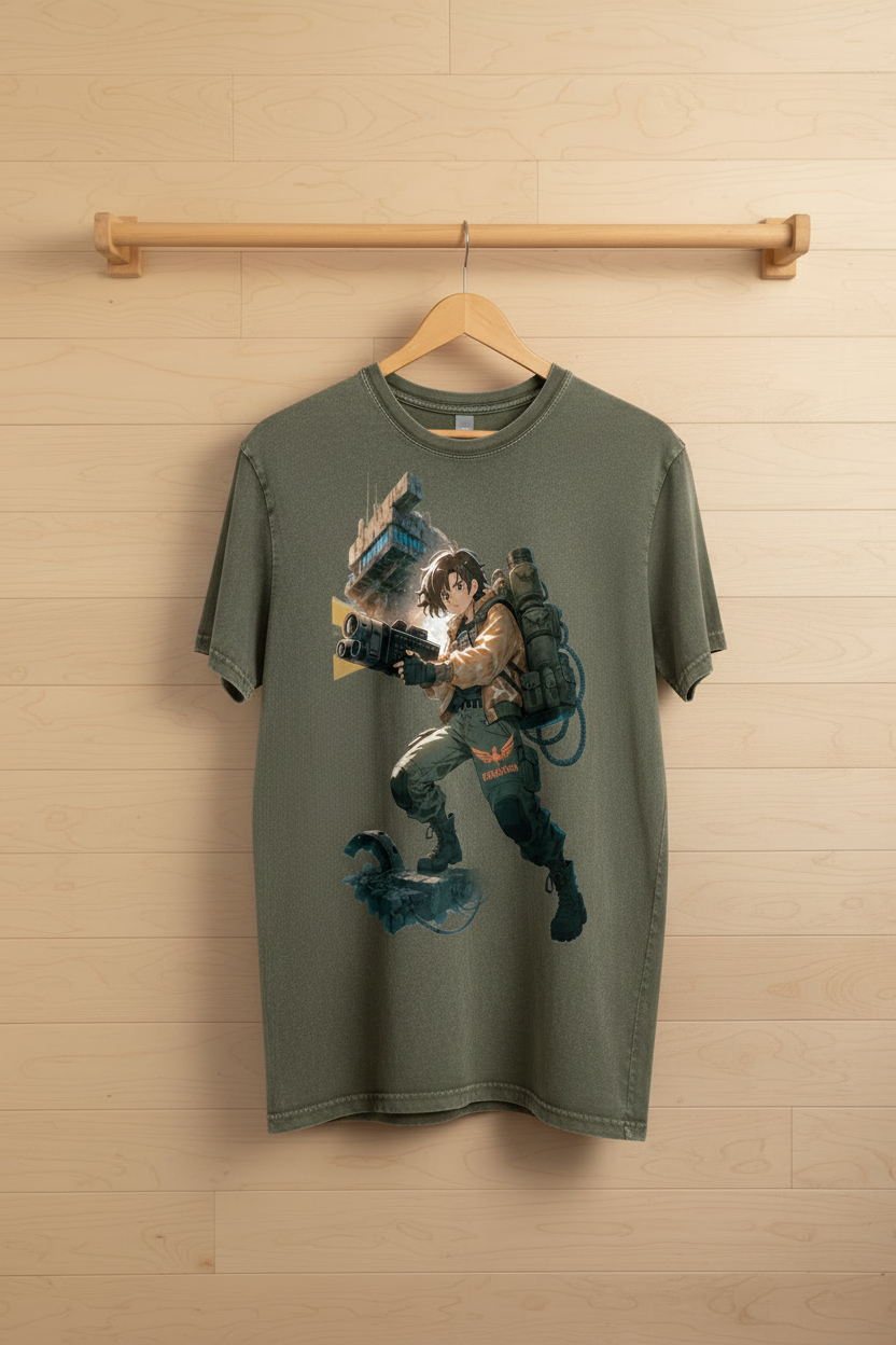 Moss Stone Warrior Tee - Light Wooden Wall