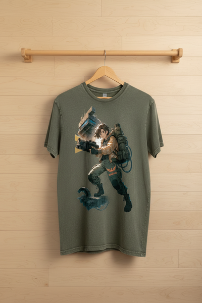 Moss Stone Warrior Tee - Light Wooden Wall
