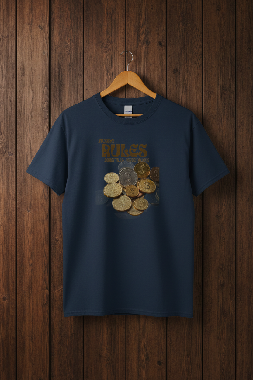 Navy Money Rules Tee