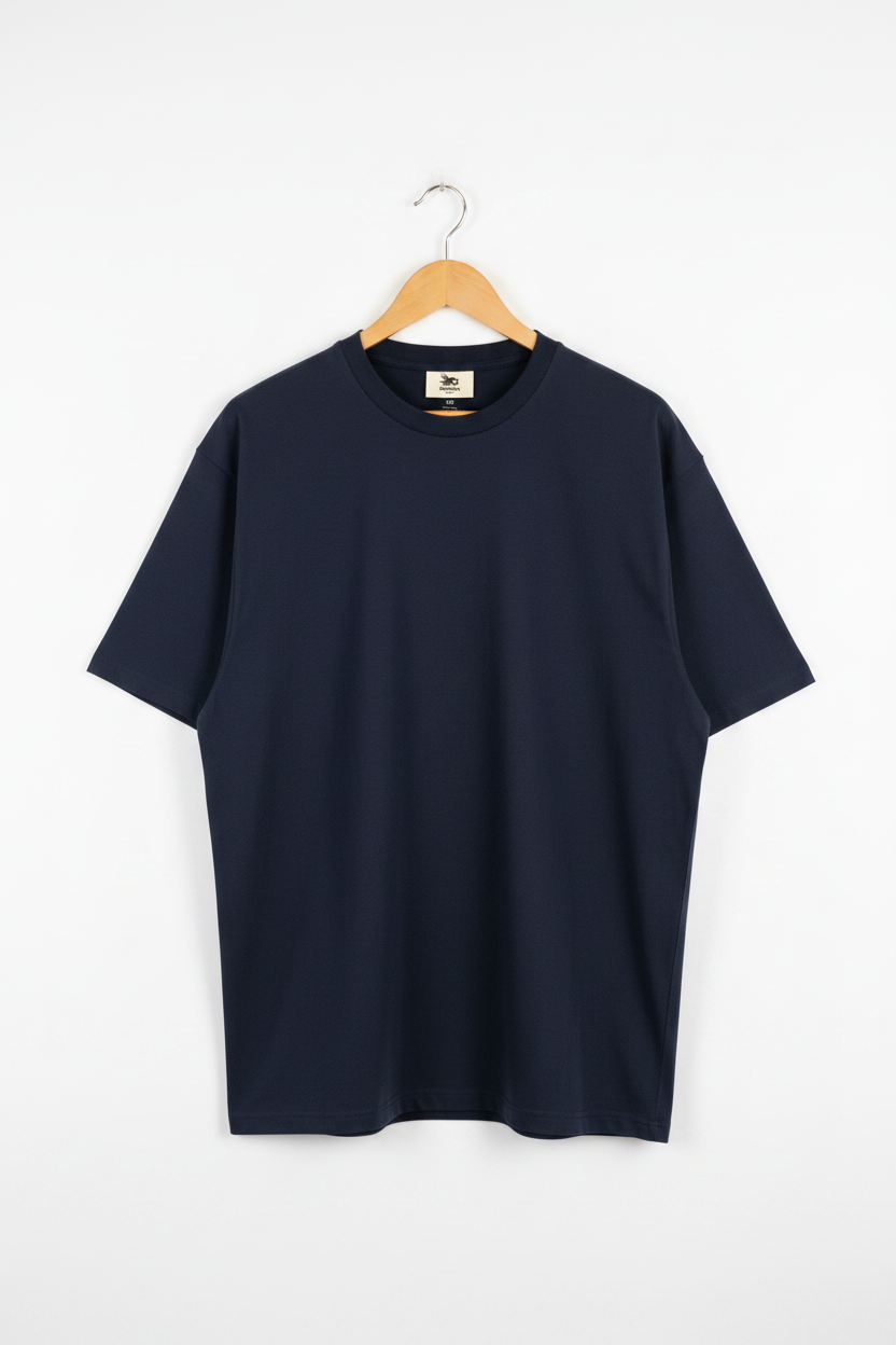 Oversize Tee — Midnight Blue