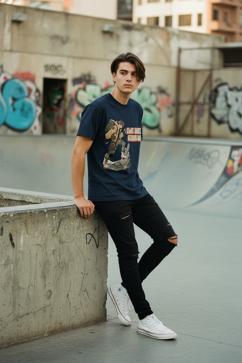 Play Smart Strike Fast – Navy – Skate Park