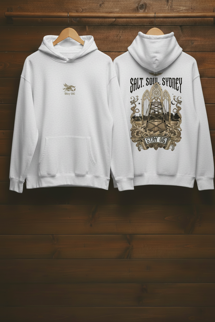 Salt Soul Sydney White Marle — Dark Wood Wall Style