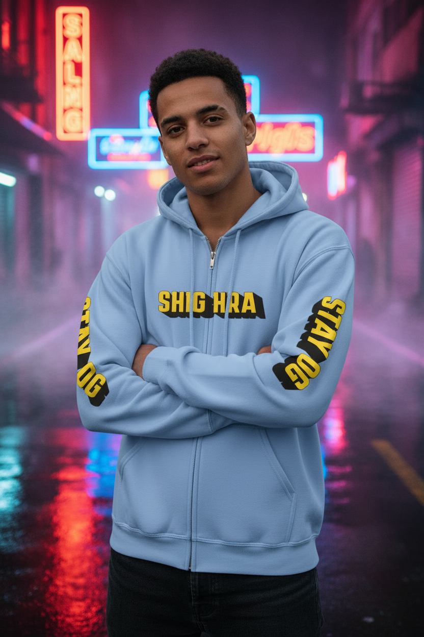 Heavy Blend Adult Zip Hoodie - Shighra -Stay OG Sleeves