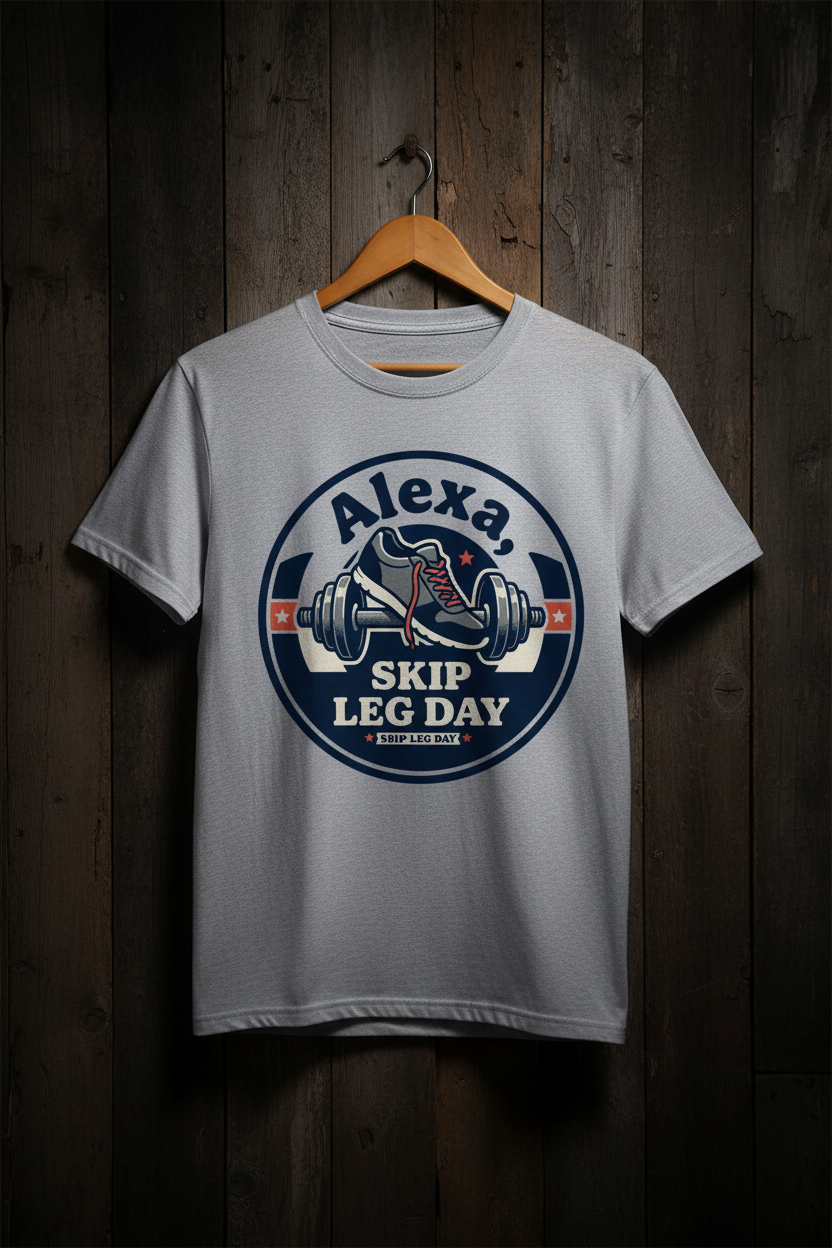 Sport Grey Tee on Wooden Hanger
