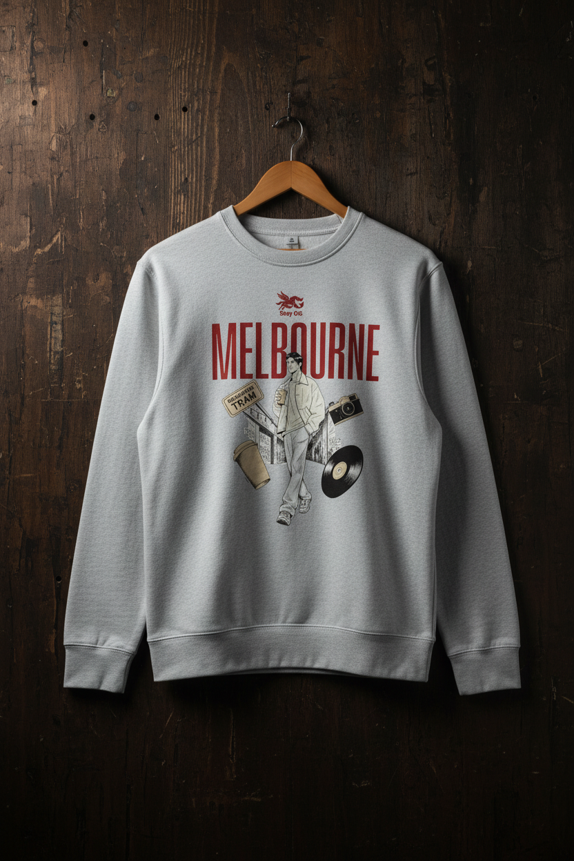 White Marle Melbourne Crewneck